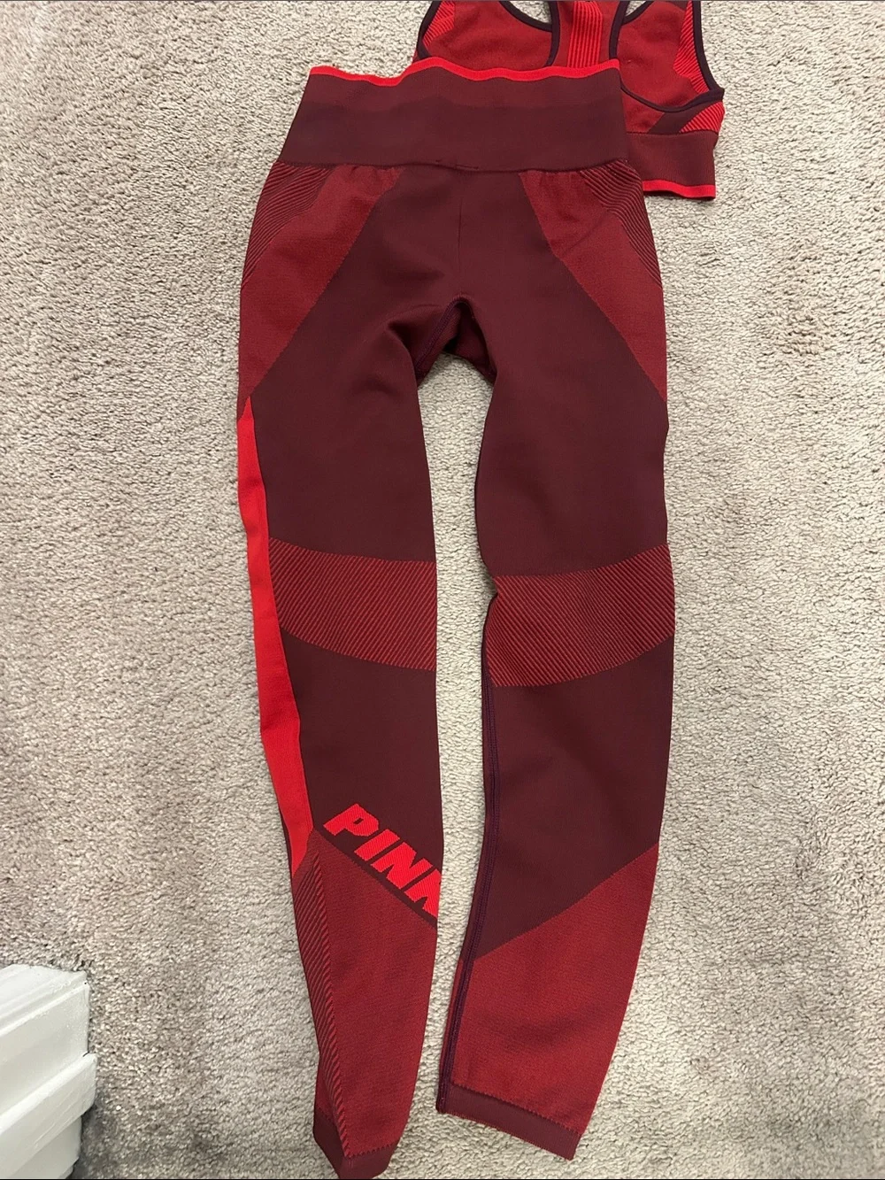 PINK Red Seamless Sports Bra & Leggings Set - Picture 7 of 7